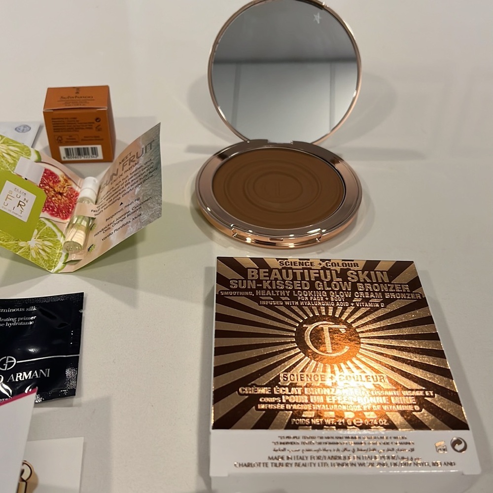 Charlotte Tilbury Beautiful Skin Sun-Kissed Glow Bronzer & Deluxe Samples